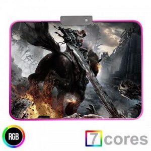 Mouse Pad Gamer Knup KP-S012 RGB 13 Efeitos 350x250x3mm Base Emborrachada