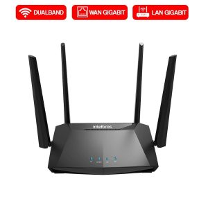 Roteador Wireless Intelbras Action RG 1200 Dual Band AC1200 4 Antenas Portas Gigabit 3xLAN 1xWAN