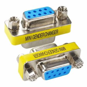Emenda Serial Fêmea x Adaptador DB9 9 Pinos RS232 Conversor de Gênero