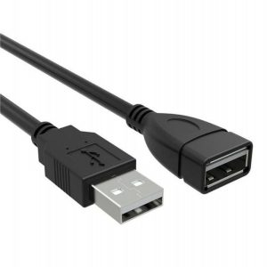 Cabo Extensor USB 2.0 Macho x Fêmea 1.5 Metros Preto com Filtro