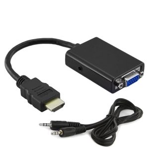 Adaptador Conversor HDMI para VGA com Áudio P2 3.5mm Knup KP-5032