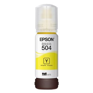 Refil de Tinta Epson T504 Amarelo Original 70ml C13T03N32A para EcoTank L4150 L4160 L6161 L6171 L6191