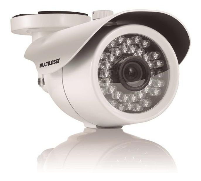 Câmera Bullet CFTV Multilaser SE014 700TVL Sensor Sony CCD Infravermelho 30m IP66 Lente 3.6mm BNC