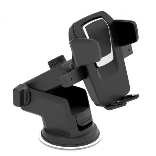 Suporte Veicular para Celular e GPS Exbom SP-72 com Trava Automática Ventosa Haste Retrátil Rotação 360º