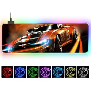 Mouse Pad Gamer Knup KP-S011 RGB Grande 800x300mm com 13 Efeitos de Iluminação USB