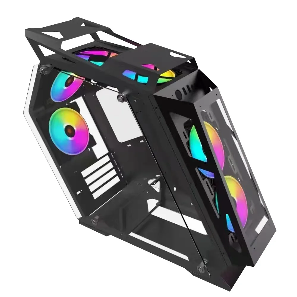 Gabinete Gamer BrazilPC BPC-Prime OTM Black Mid Tower mATX Vidro Temperado Duplo Sem Cooler
