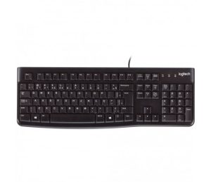 Teclado Logitech K120 USB Padrão ABNT2 Preto Resistente a Derramamentos