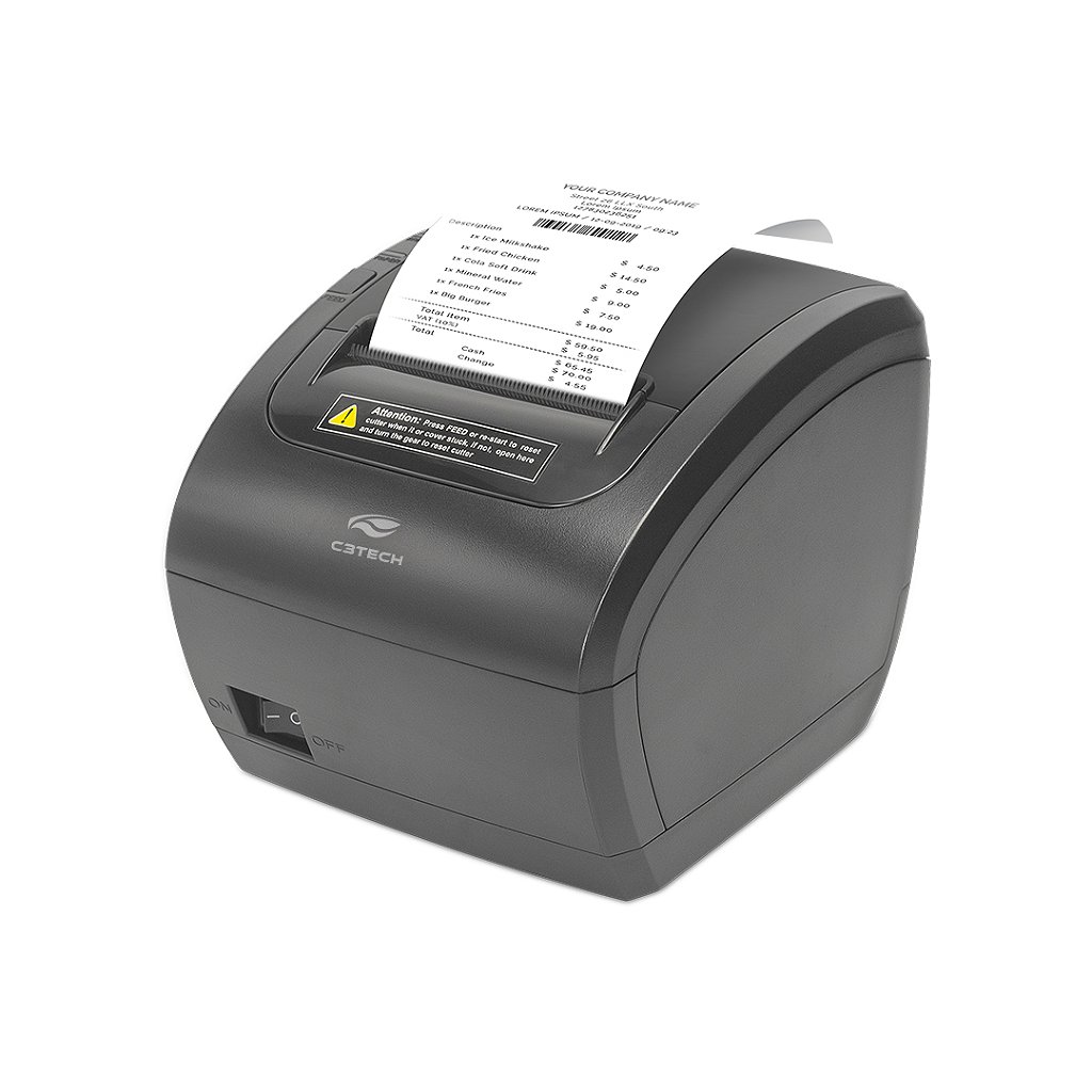 Impressora Térmica de Cupom C3Tech IT-100 80mm com Guilhotina Conexão USB e Ethernet LAN