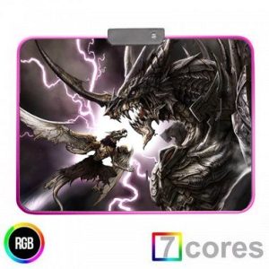 Mouse Pad Gamer Knup KP-S012 RGB 13 Efeitos LED 350x250x3mm Base Emborrachada