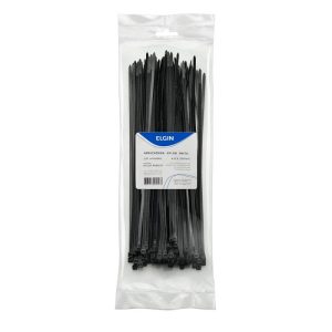 Abraçadeira de Nylon 4.8x300mm Pacote 100 Unidades Preto com Proteção UV Elgin 46AP48300100