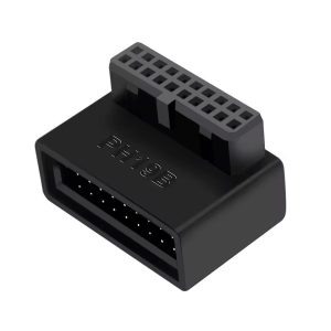 Adaptador USB 3.0 Interno 90 Graus para Placa-Mãe Tipo B Preto GENERICO Plug and Play