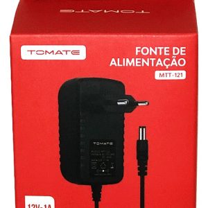 Fonte Chaveada Tomate MTT-121 12V 1A Bivolt Automático com Plug P4 5.5mm x 2.1mm para Reposição