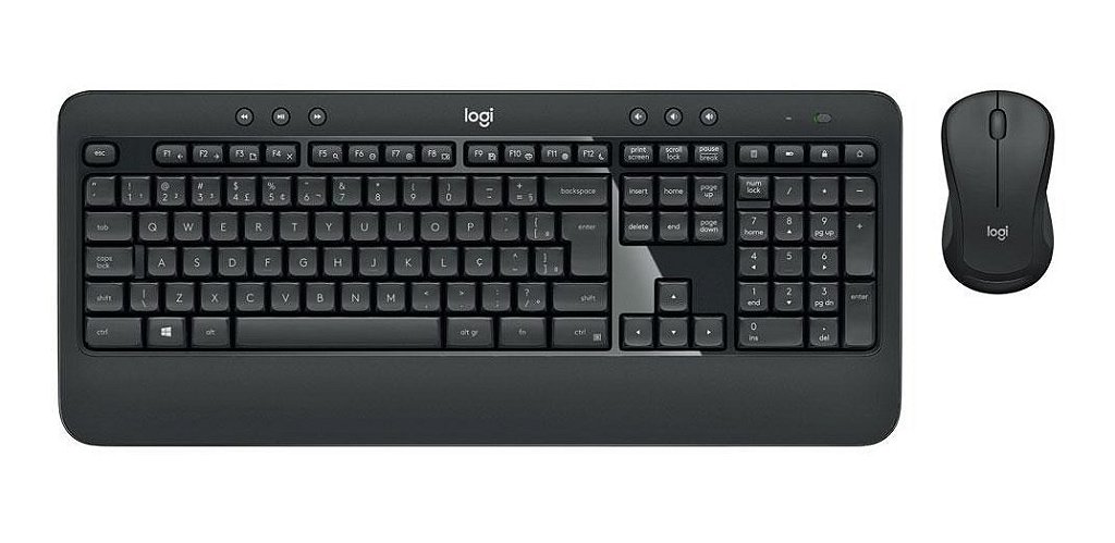 Kit Teclado e Mouse Sem Fio Logitech MK540 Advanced Pro Preto com Receptor USB Unifying