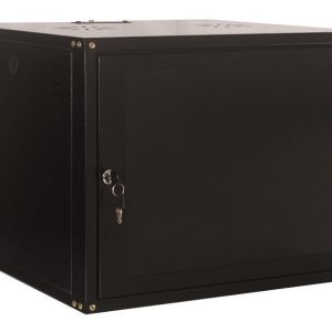 Rack de Parede 19 Polegadas 10U x 370mm Preto Porta Sólida M