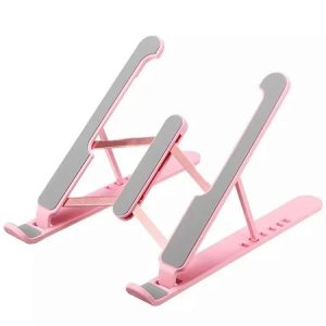 Suporte para Notebook Ergonômico Ajustável 6 Ângulos até 17 polegadas Portátil Rosa