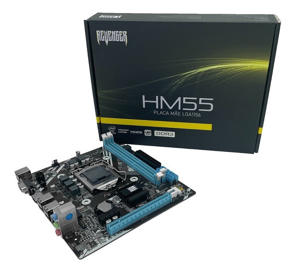 Placa-Mãe LGA1156 H55 REVENGER G-HM55 DDR3 HDMI VGA M-SATA mATX