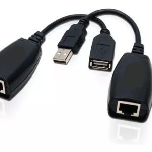 Extensor USB 2.0 via RJ45 KNUP KP-T88 até 150 Metros com Cabo de Rede Cat5/Cat6 para Impressora, Webcam e Teclado