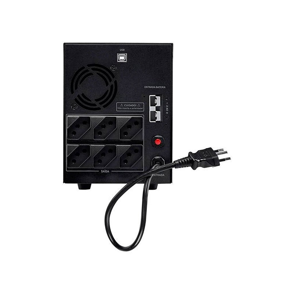 Nobreak Intelbras SNB 700VA 490W Senoidal Bivolt Saída 120V 6 Tomadas 2 Baterias 7Ah - Imagem 5