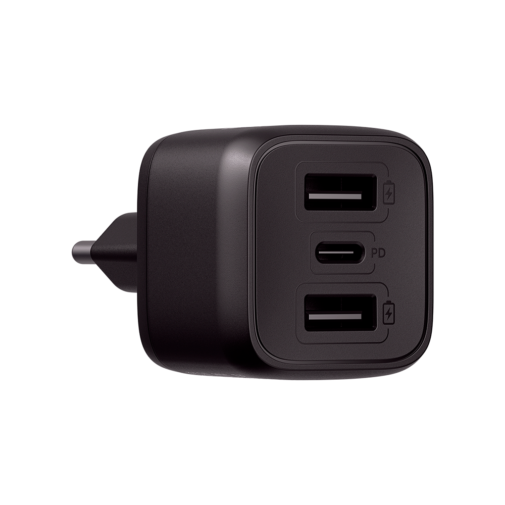 Fonte Carregador Turbo Intelbras EC12 32W Power Delivery 2x USB-A 2x USB-C Bivolt Preto