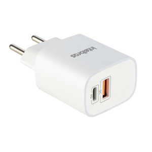 Fonte Carregador Intelbras EC 11 20W Bivolt com 1x USB-C Power Delivery PD e 1x USB-A Quick Charge QC