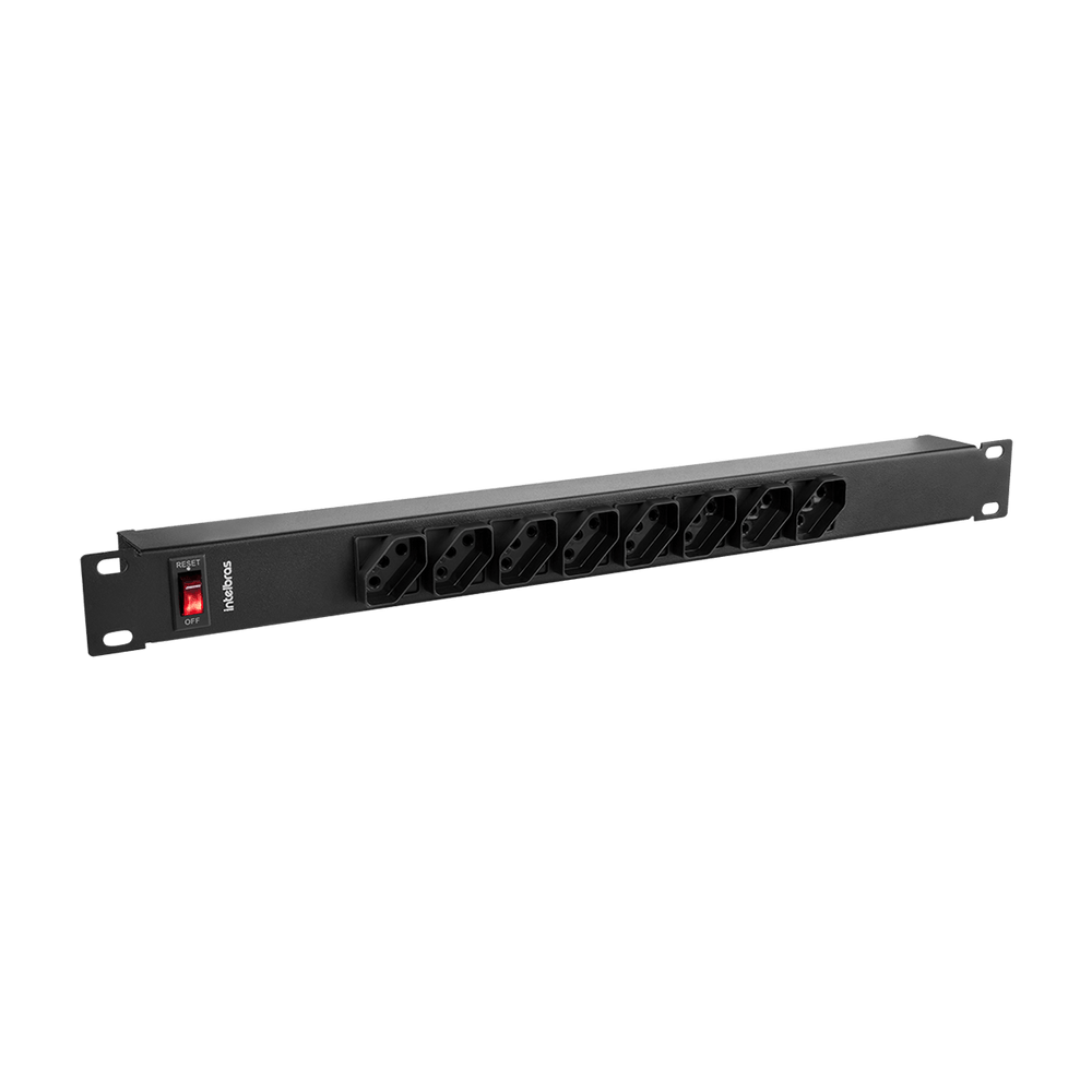 Filtro de Linha Protetor Eletrônico para Rack 19" 8 Tomadas 10A 1m Bivolt Intelbras EPR 208