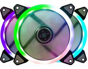 Cooler Fan para Gabinete Bluecase BFR-07RGB 120mm 1200 RPM RGB Conector Molex
