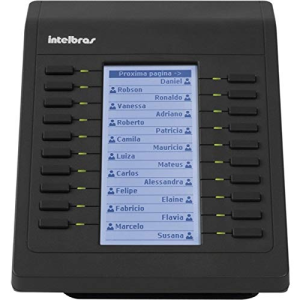 Módulo de Expansão Intelbras MOD350 para Telefone IP TIP 300 com 20 Teclas Programáveis e Display LCD 160x320