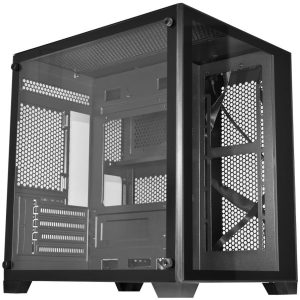 Gabinete Gamer K-Mex Aquário CG-0415 Mid Tower mATX ITX Vidro Temperado Frontal e Lateral Preto