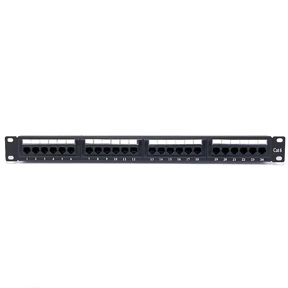 Patch Panel Seccon 24 Portas CAT.6 UTP Padrão 19" 1U com Guia Organizadora Traseira WT-2178C-110-24P