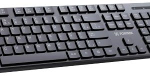 Kit Teclado e Mouse Sem Fio Fortrek CW11 Office Low Profile ABNT2 USB 2.0 Preto