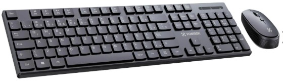 Kit Teclado e Mouse Sem Fio Fortrek CW11 Office Low Profile ABNT2 USB 2.0 Preto
