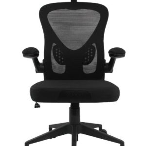 Cadeira de Escritório Ergonômica Fortrek Ergo com Base Preta, Encosto em Tela Mesh e Função Reclinável para Uso Profissional