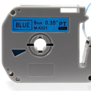 Fita Rotuladora MASTERPRINT M-K521 9mm x 8m Azul Compatível Brother M