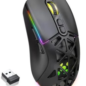 Mouse Gamer Sem Fio Fortrek Striker Air Tri-Mode 16000 DPI RGB Ultralight Preto