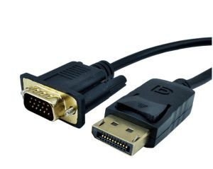 Cabo Adaptador Display Port para VGA Knup KPYP5007 1.8m Full HD 1080p Conectores Banhados a Ouro