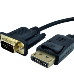 Cabo Adaptador Display Port para VGA Knup KPYP5007 1.8m Full HD 1080p Conectores Banhados a Ouro