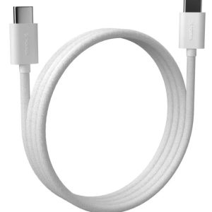 Cabo USB-C para USB-C Fortrek U221W 1 Metro Branco para Carregamento e Transferência de Dados