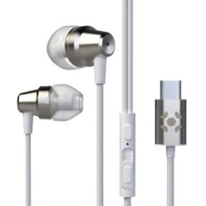 Fone de Ouvido Intra-Auricular Fortrek IE210 Branco/USB-C/Microfone/Drivers 14mm