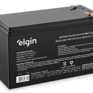 Bateria Selada VRLA Elgin 12V 7A para Nobreak e Sistemas de Segurança Código 82293