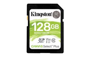 Cartão de Memória Kingston 128GB Canvas Select Plus SDXC Classe 10 UHS-I 100MB/s Leitura 85MB/s Gravação SDS2/128GB