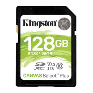 Cartão de Memória Kingston 128GB Canvas Select Plus SDXC Classe 10 UHS-I 100MB/s Leitura 85MB/s Gravação SDS2/128GB