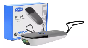 Leitor de Código de Barras Sem Fio Knup KP-LE707 1D/2D QR Code USB com Sensor CMOS e Memória Interna