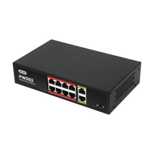 Switch Knup KP-PW002 8 Portas PoE Fast com 2 Portas Uplink Gigabit 120W