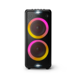 Caixa de Som Philips Party Speaker TAX5208/78 1600W RMS Bluetooth 5.0 Bateria Recarregável Karaokê e Efeitos de Luz RGB